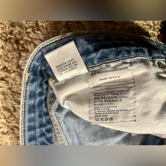 AG Women's Denim | South Gate Distressed "The Boyfriend Crop" Blue Jeans size 26 - Picture 2 of 12